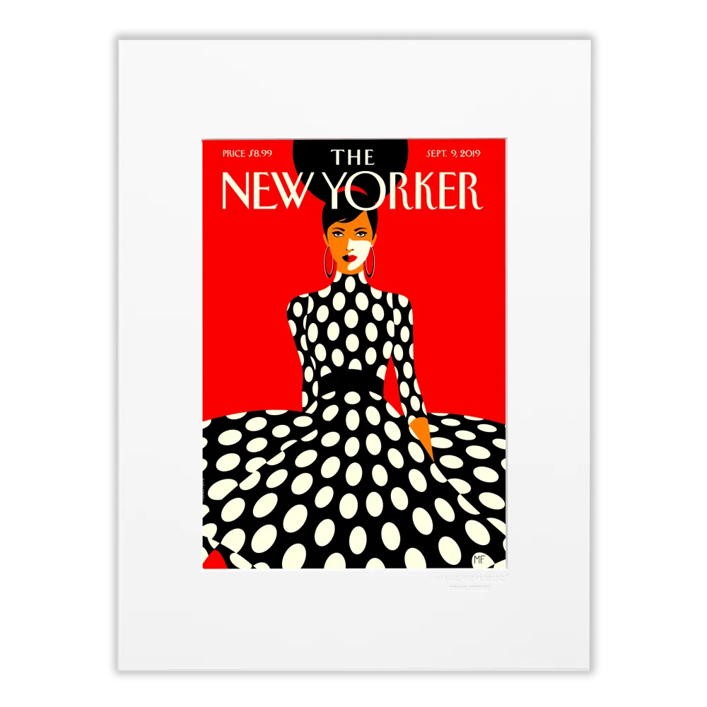Affiche New Yorker Malika Favre  Sweeping into Fall 30x40