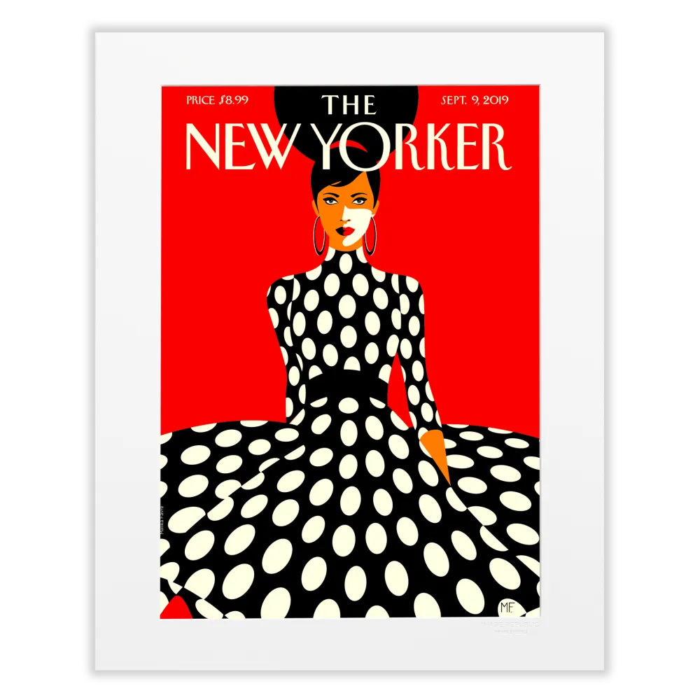 Affiche New Yorker Malika Favre  Sweeping into Fall 40x50