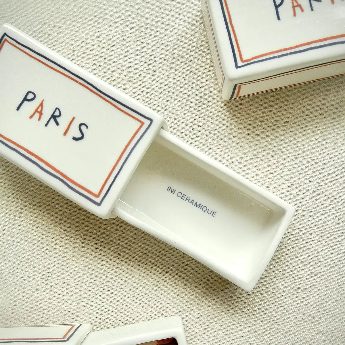 Boîtes d'allumettes en céramique "Paris"