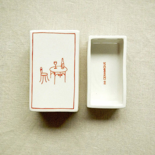 Boîte d'allumettes en céramique "Terrasse"