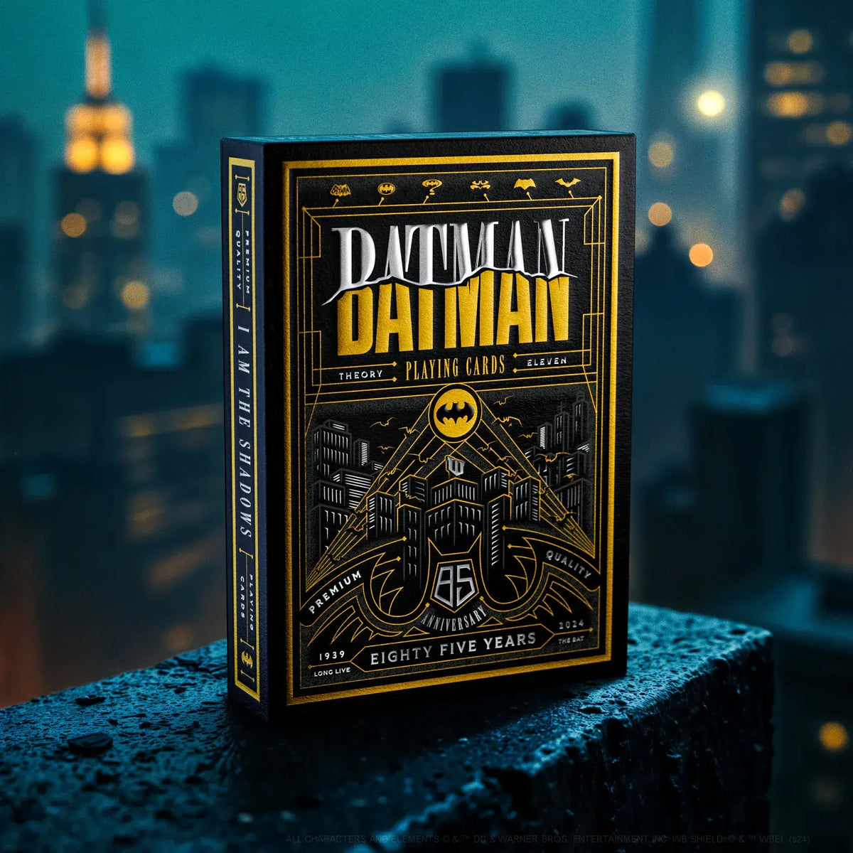 Boite du jeu de cartes à jouer Batman 85e anniversaire de Theory11