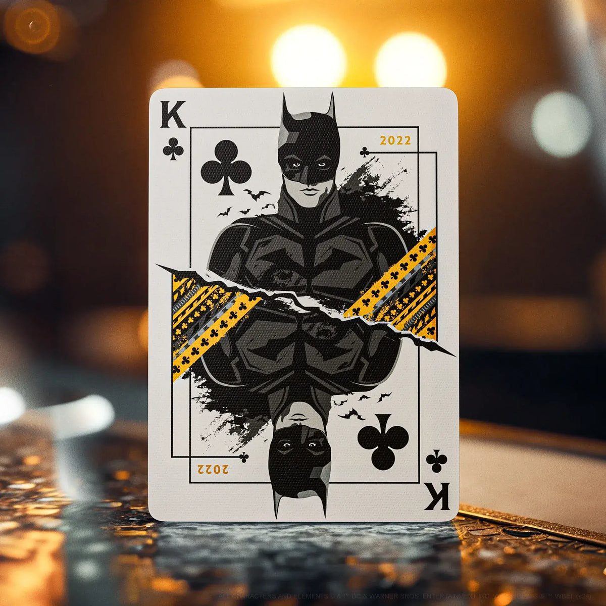 Carte Roi de Trèfle à l'effigie du Batman de Robert Pattinson