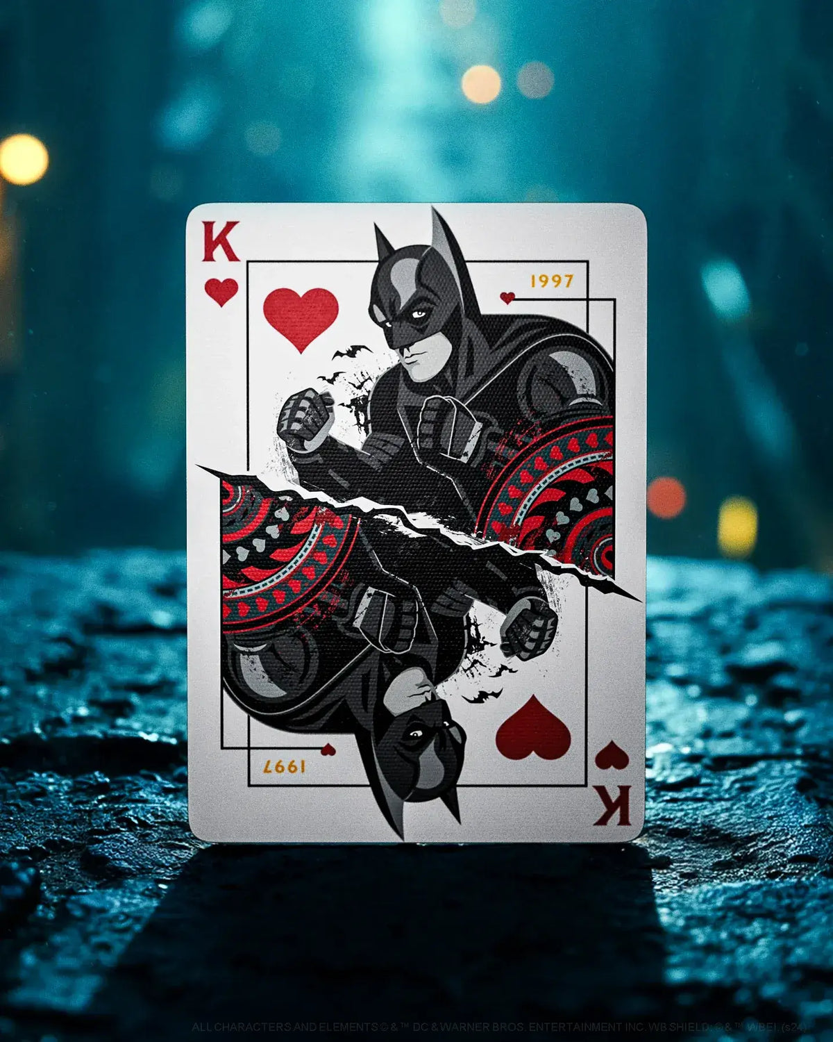Carte Roi de Cœur à l'effigie du Batman interprété par George Clooney