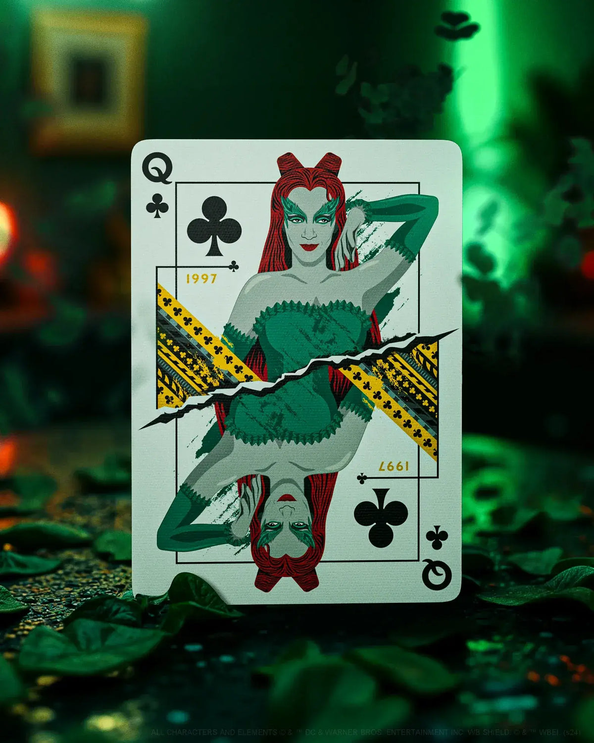 Carte Dame de Trèfle à l'effigie de Poison Ivy de 1997