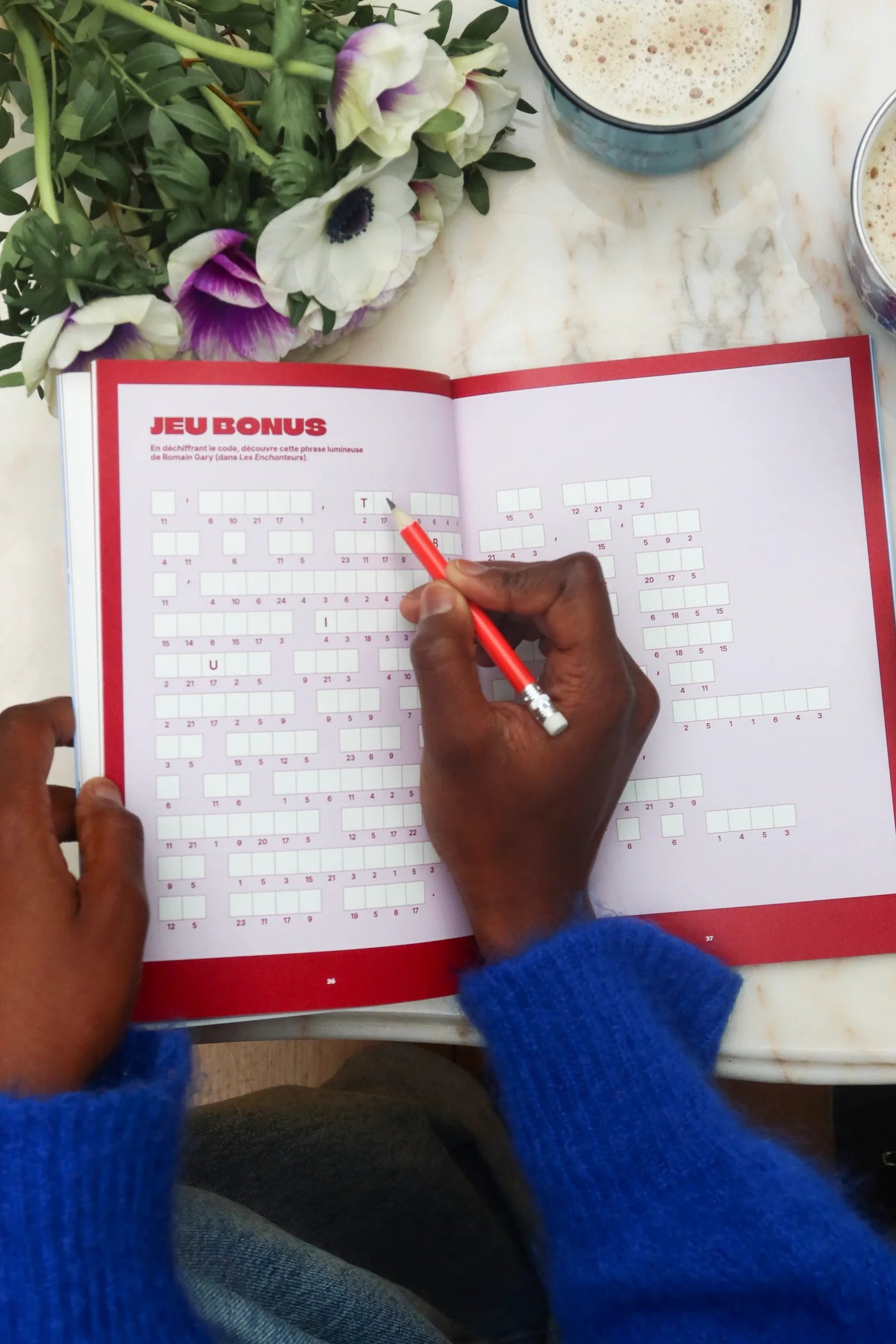 Jeu bonus des mots fléchés Grillé collection Amour