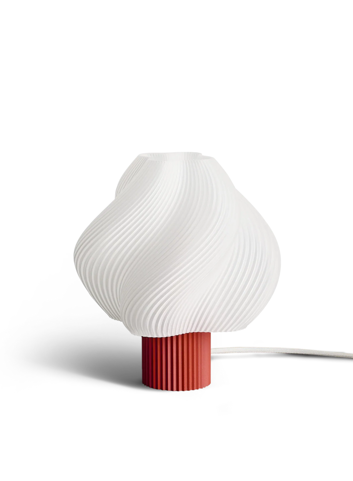 Lampe de table Soft Serve rhubarbe de Crème Atelier (rouge corail)