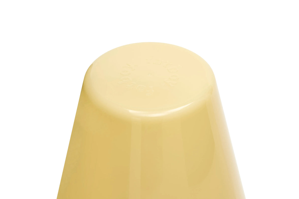 Détail de la finition brillante de la lampe Edison The Ambiance jaune Fatboy