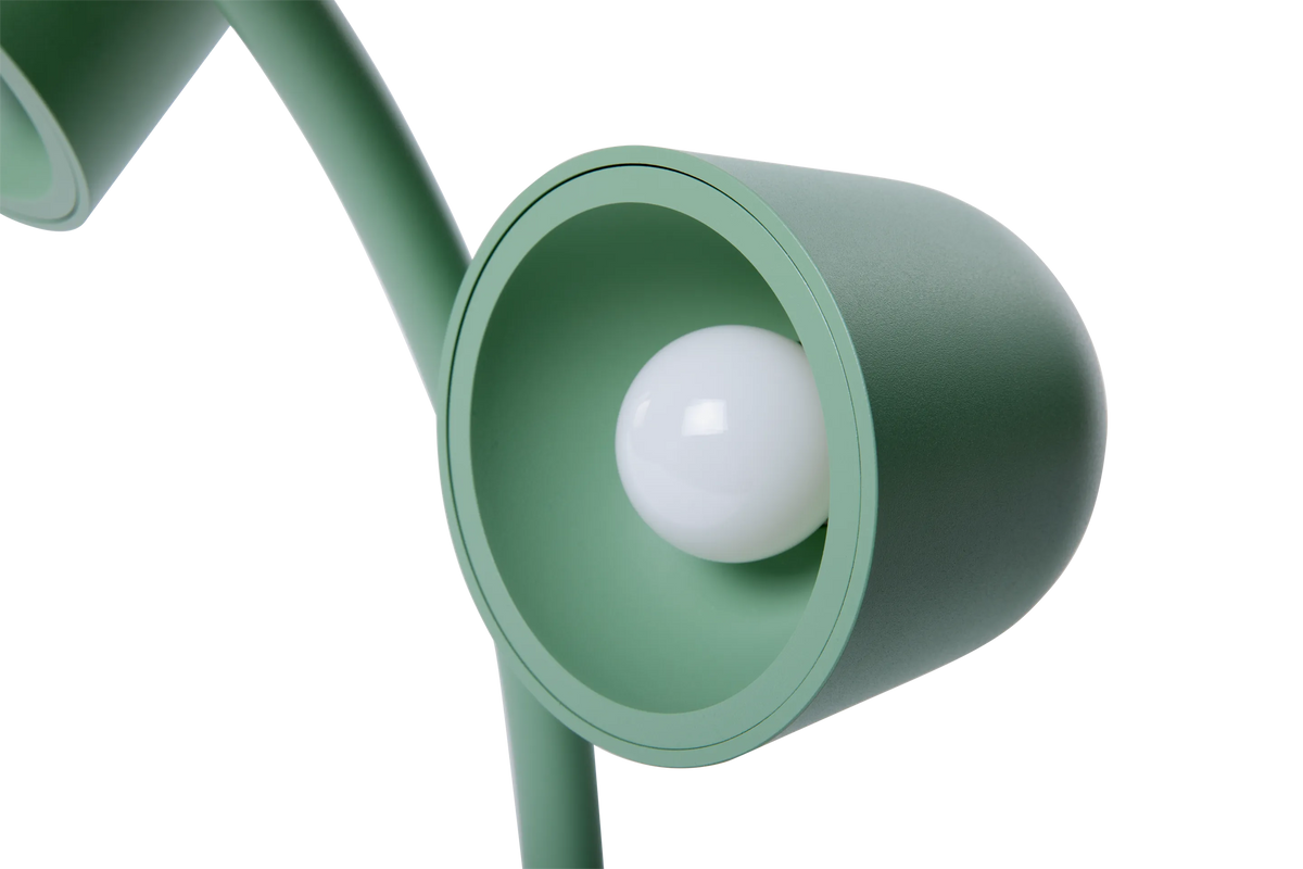 Détail de l’abat-jour de la lampe Little Lebow Grasshopper Green