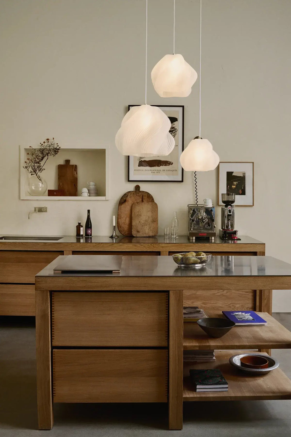 Lampes suspendues Soft Serve Natural allumées