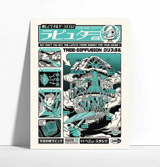 Laputa Print - Illustration 30x40 cm - Paiheme