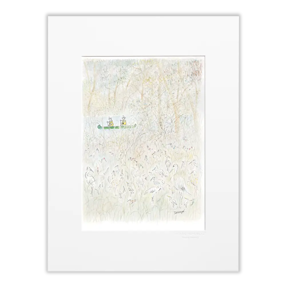Affiche 30x40 : Le Canoë de Sempé