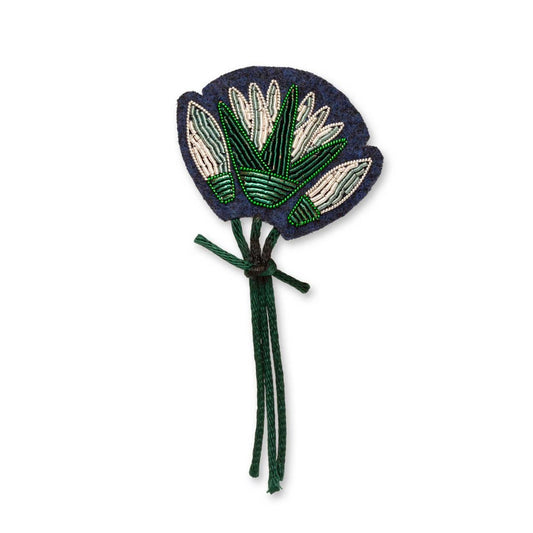 Bouquet de Nénuphars - Broche Brodée Main - Macon&Lesquoy