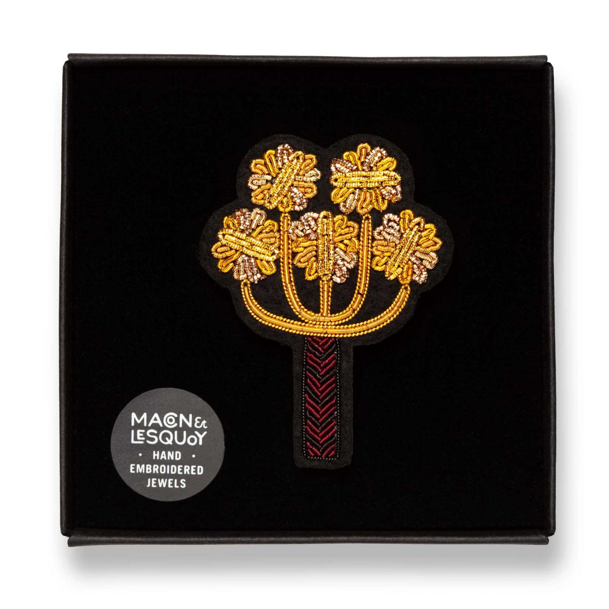 Doum - Broche Brodée Main