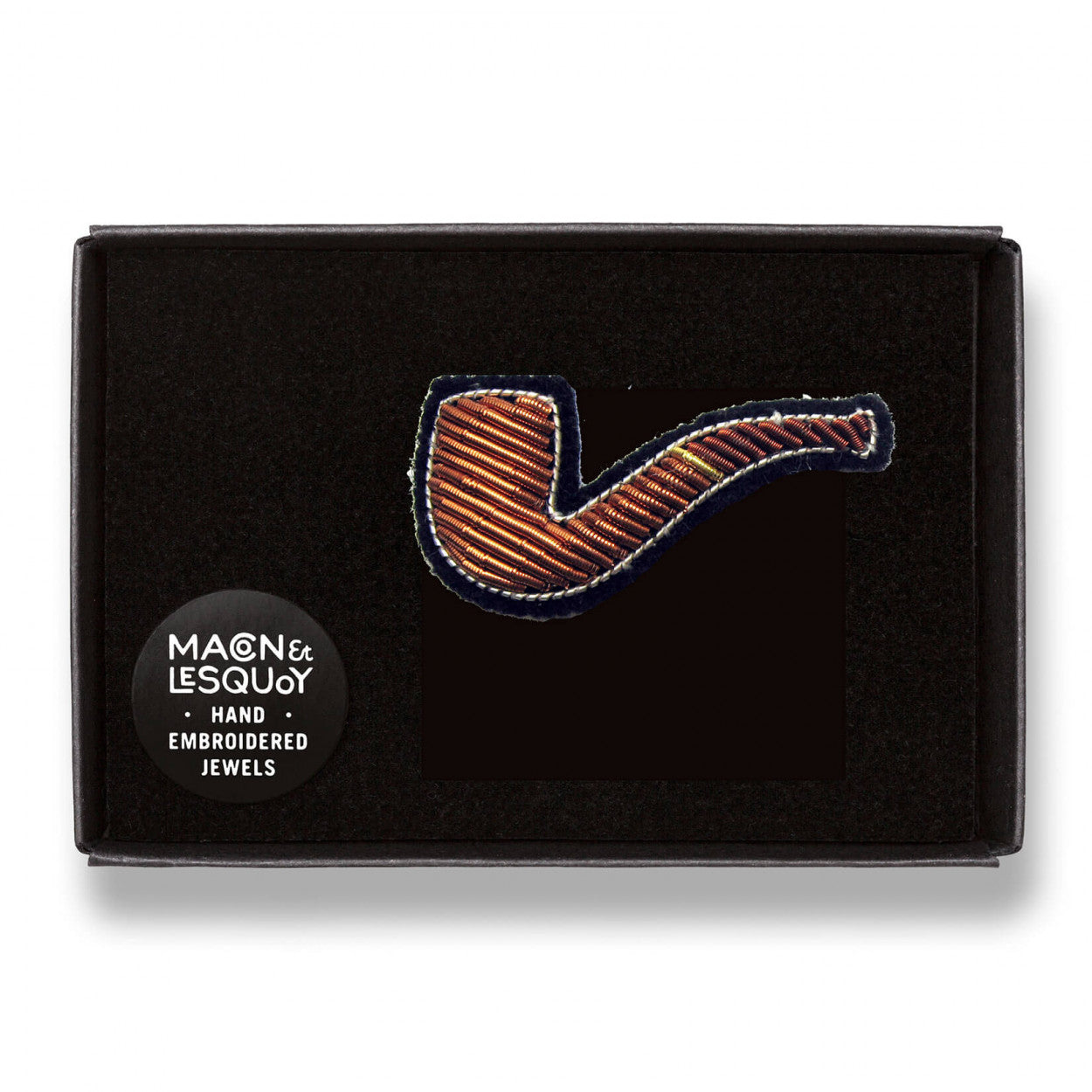 Magritte Pipe - Broche Brodés Main - Macon&Lesquoy