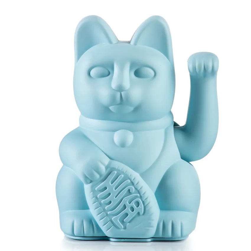 Maneki Neko bleu clair Donkey chat porte-bonheur japonais symbole de tendresse