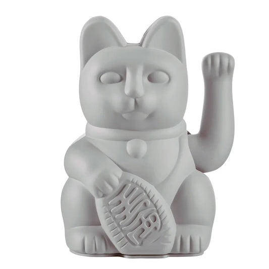 Maneki Neko gris Donkey chat porte-bonheur japonais symbole de fiabilité