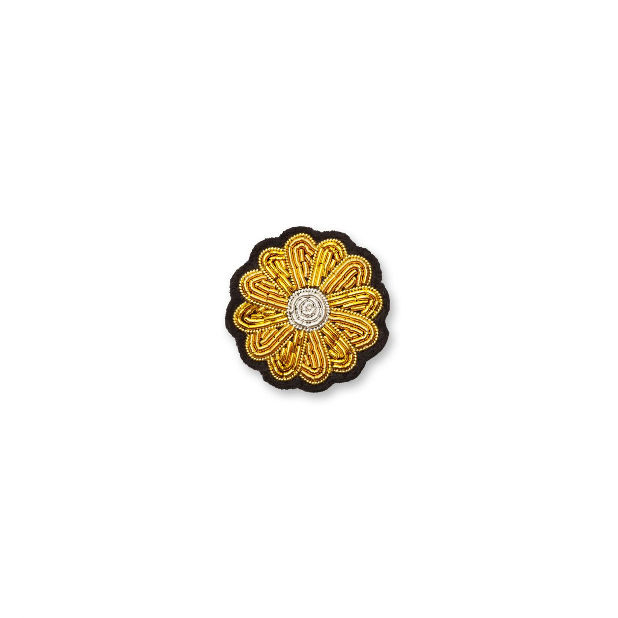 Marguerite Or - Broche Brodés Main - Macon&Lesquoy