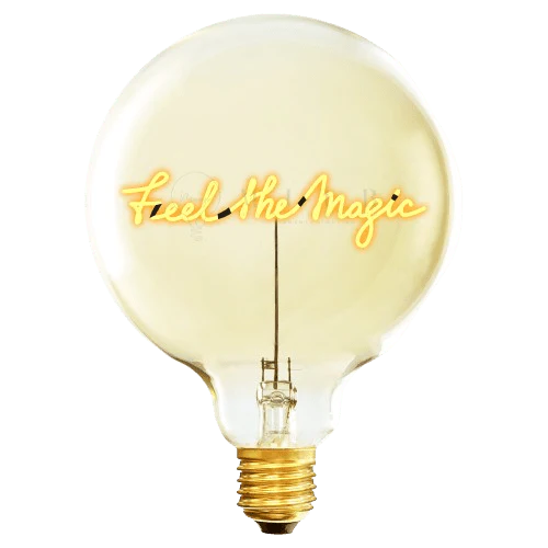 Ampoule MITB à message "Feel the Magic"