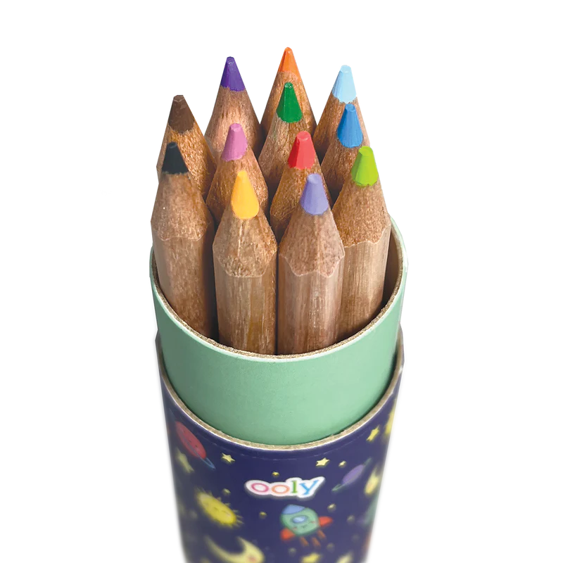 Draw n doodle - Mini Crayons de Couleur dans pot espace- Ooly