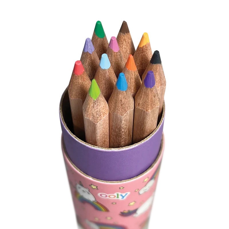 Draw n doodle - Mini Crayons de Couleur dans pot licorne- Ooly