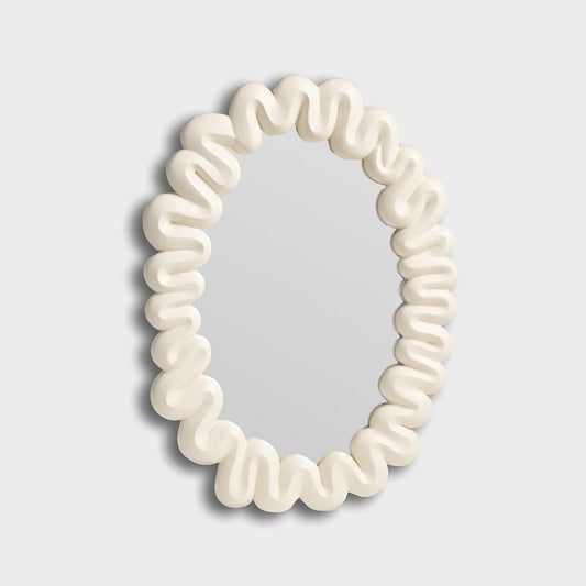Klevering miroir Dribble blanc h.41,5cm