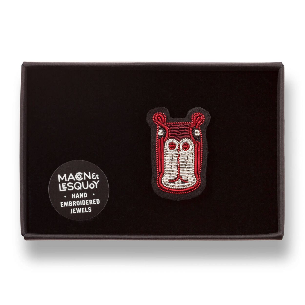 Mr X - Broche Brodés Main - Macon&Lesquoy