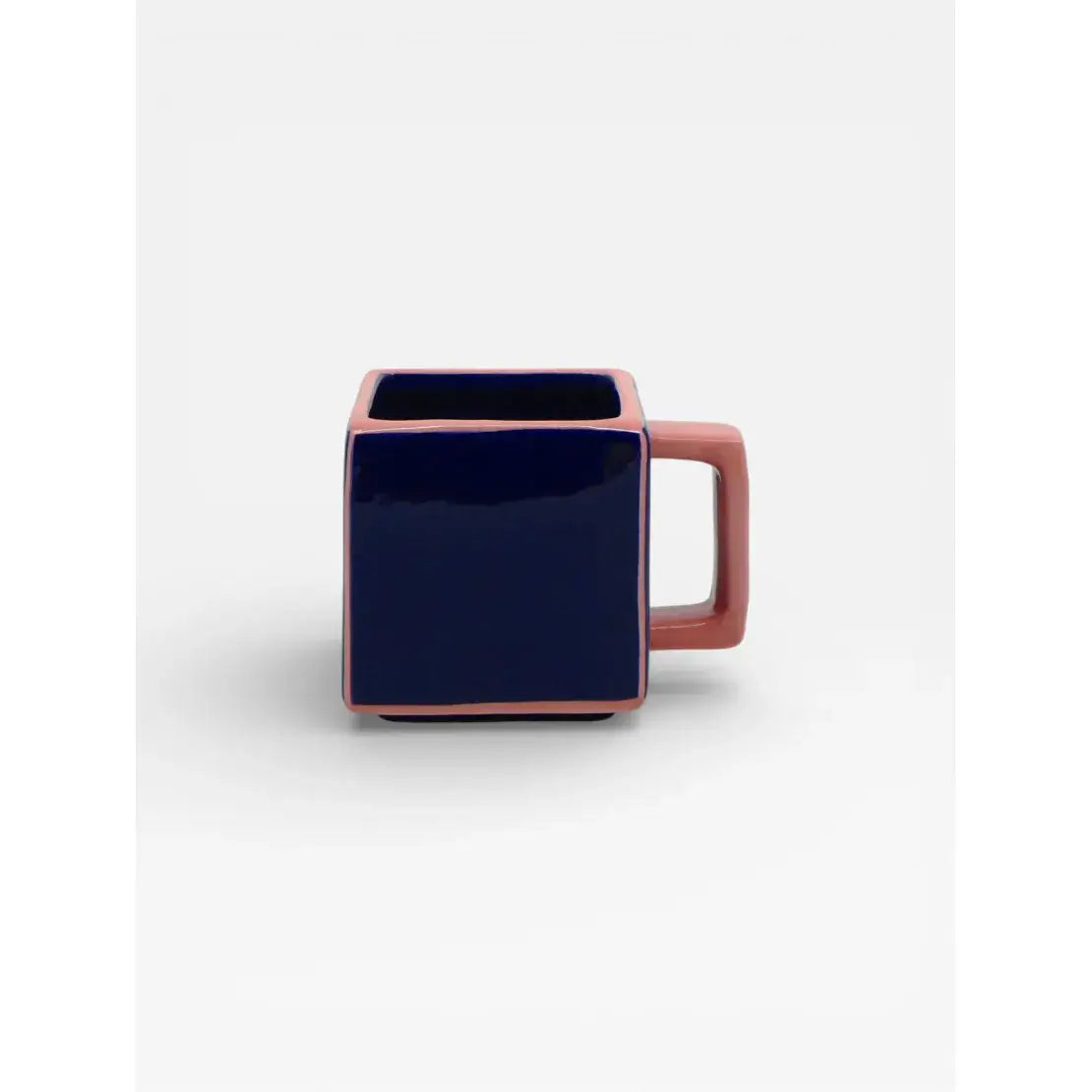 Mug en céramique Table Machine bleu et rose design graphique