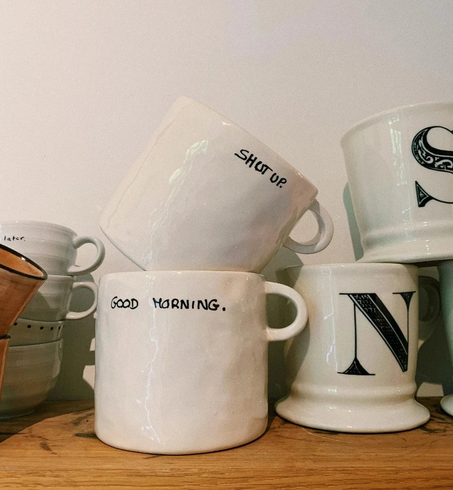Good Morning - Mug en céramique avec typo manuscrite - Anna+nina