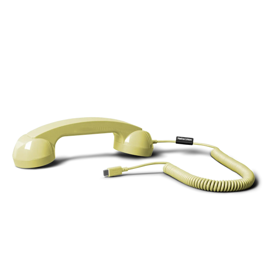 Combiné de téléphone Pop Phone Jaune Citron avec son cordon USB-C