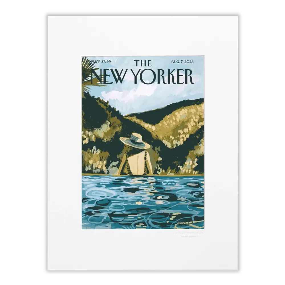 "The Swim of Things" affiche encadrée blanc