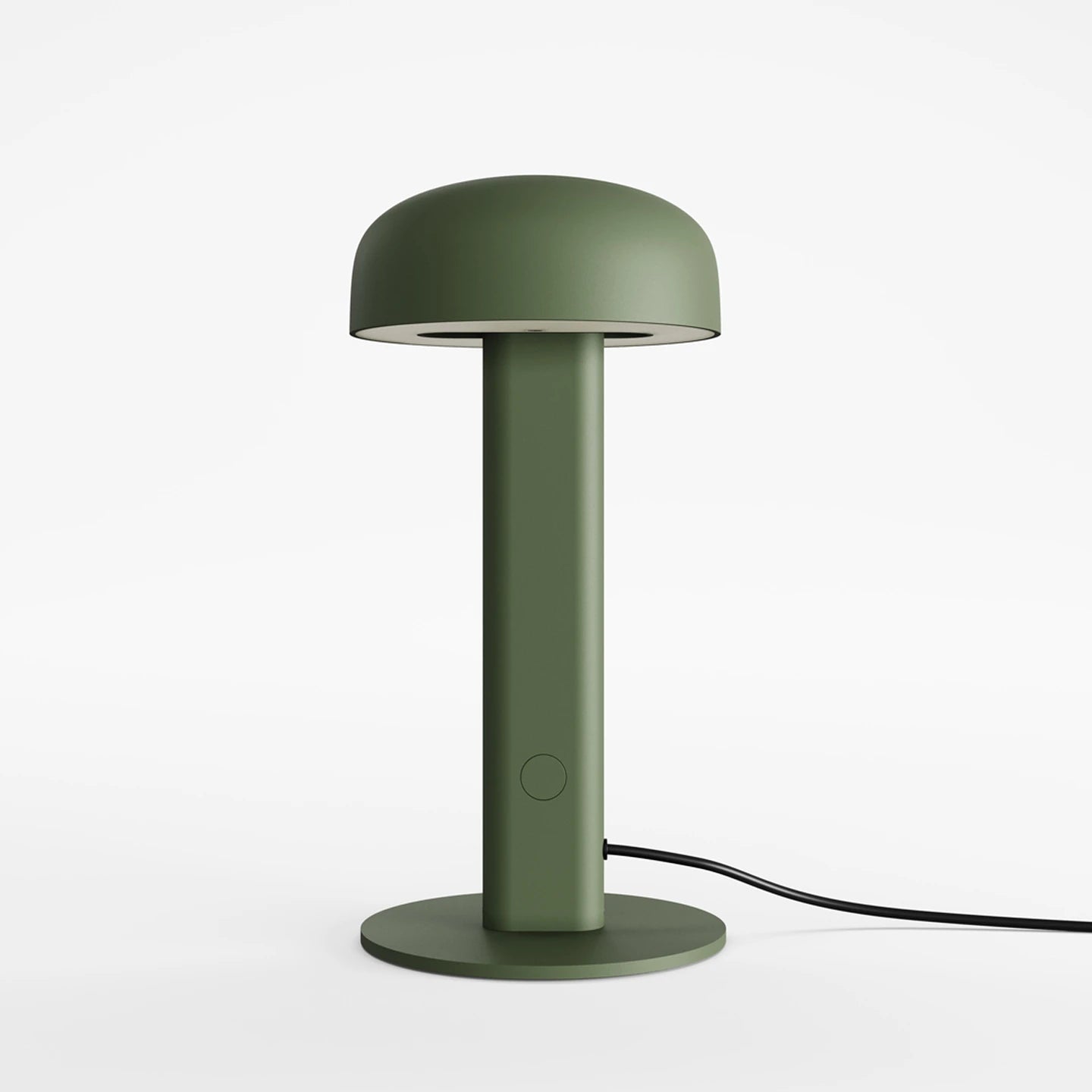 Lampe de table Tiptoe vert romarin, tête inclinable