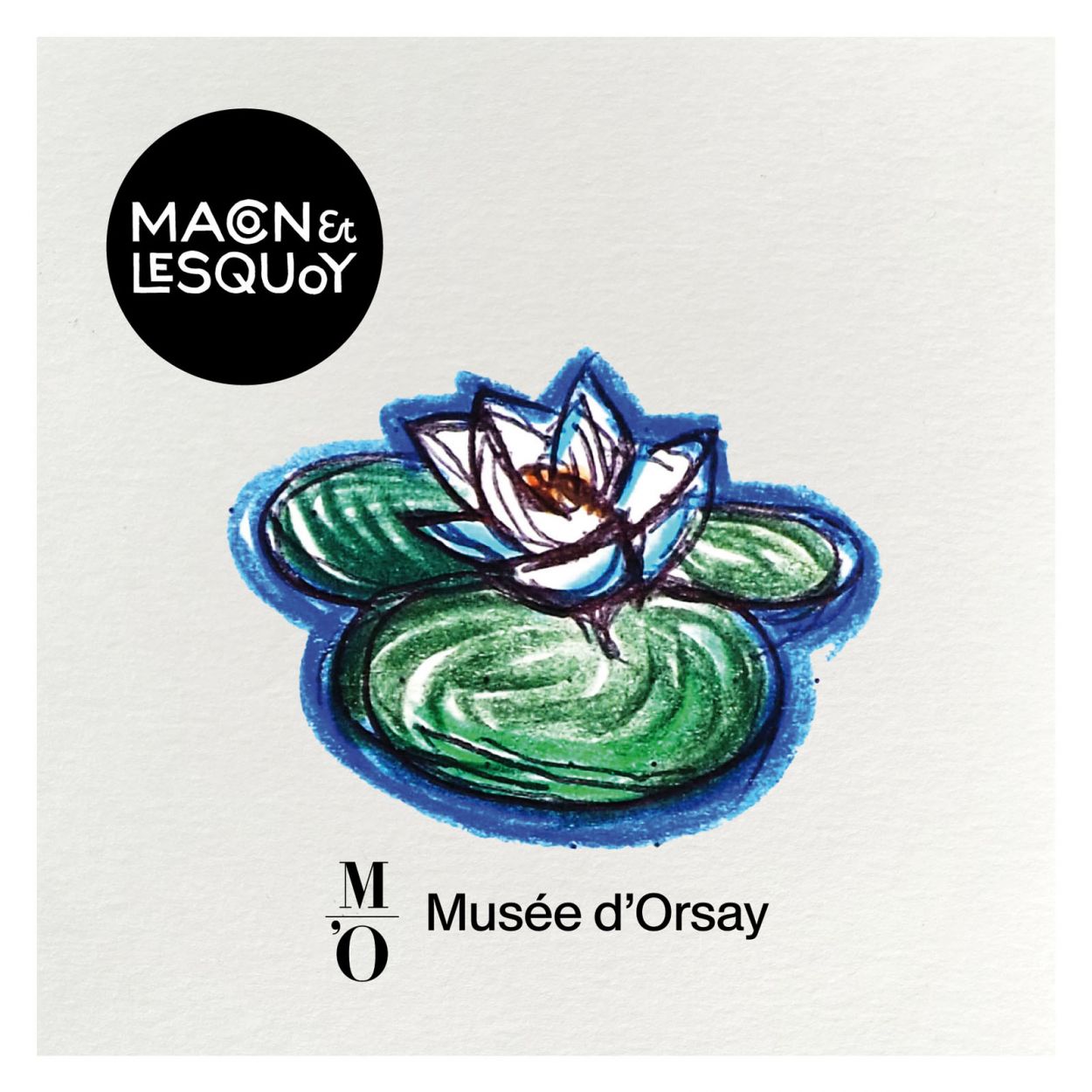 Nymphea - Broche Brodés Main - Macon&Lesquoy