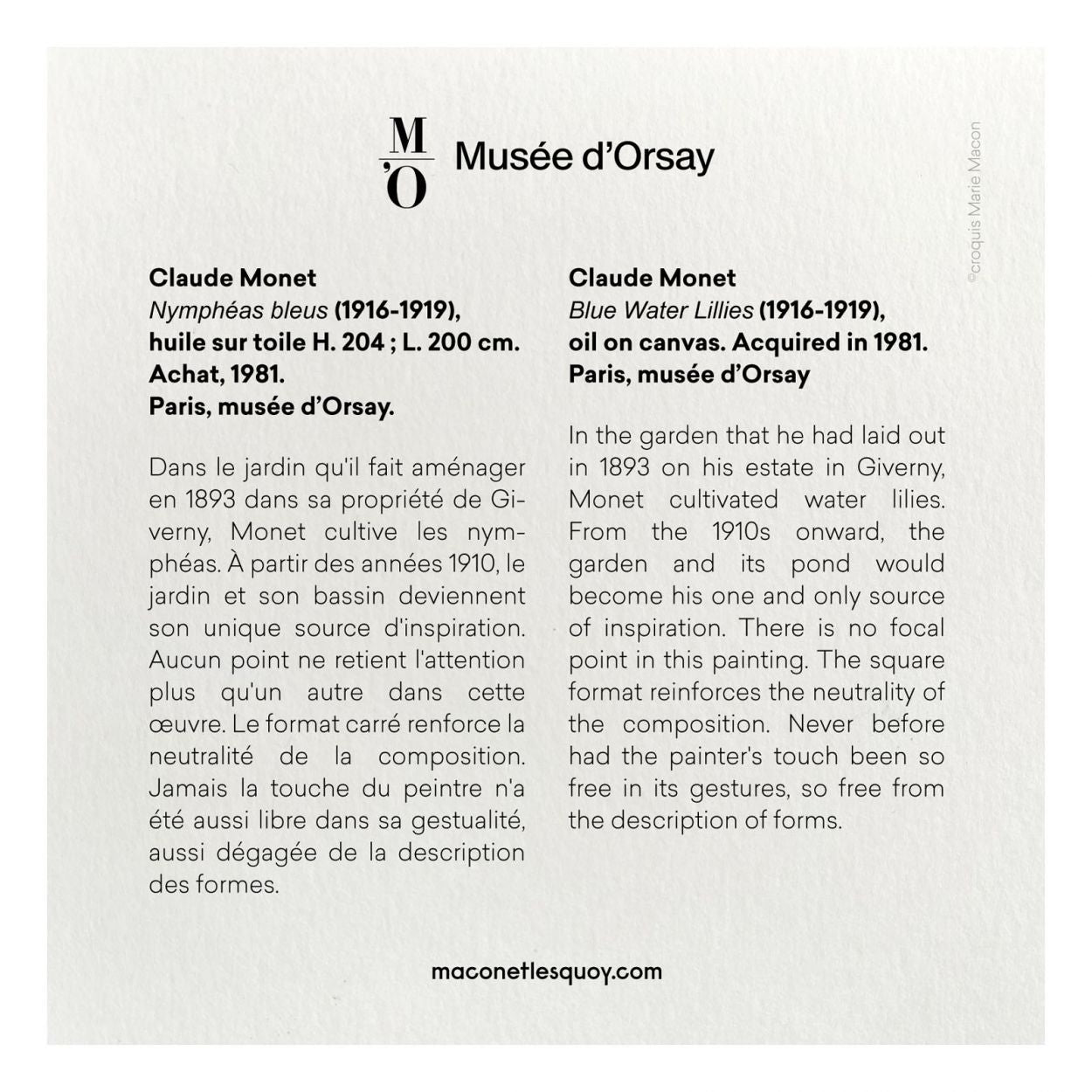 Nymphea - Broche Brodés Main - Macon&Lesquoy