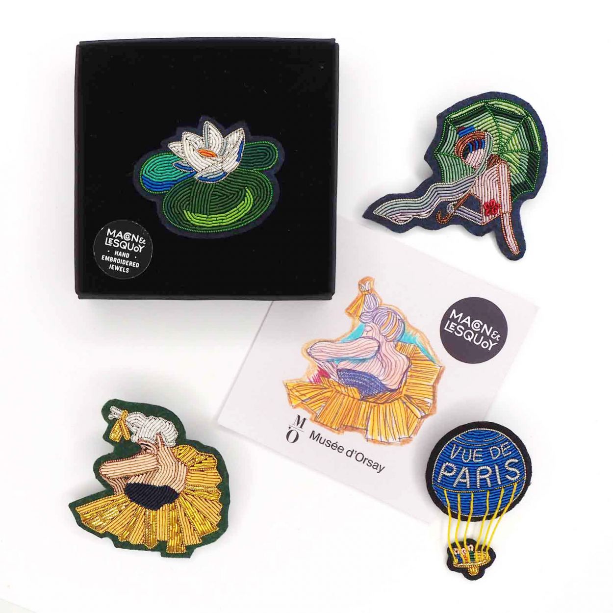 Nymphea - Broche Brodés Main - Macon&Lesquoy