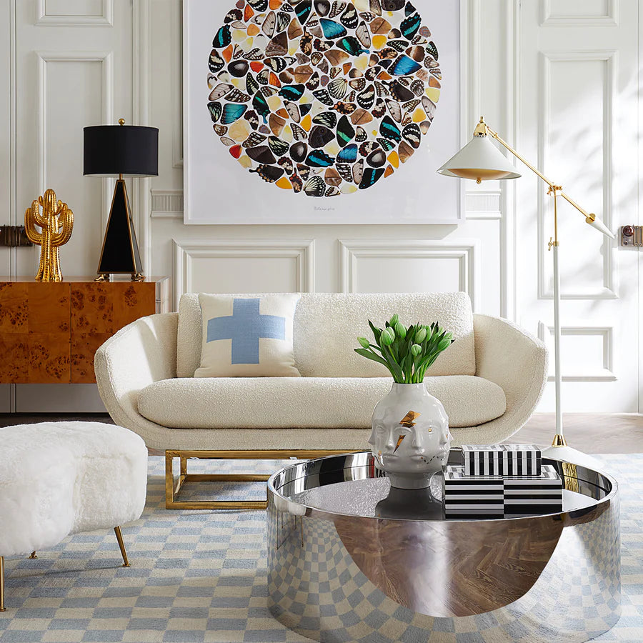Boite laquée noir et blanc - Grande boîte Jonathan Adler Op Art 