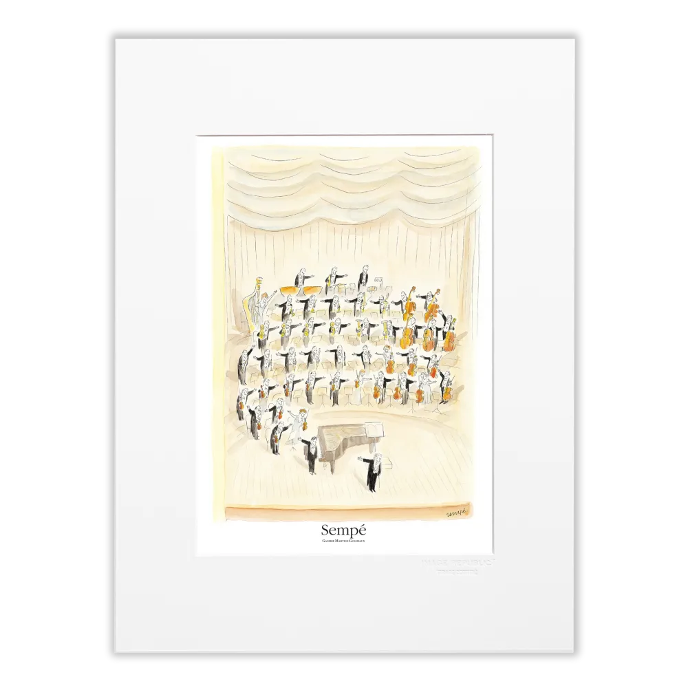 Affiche Sempé Orchestre 30x40