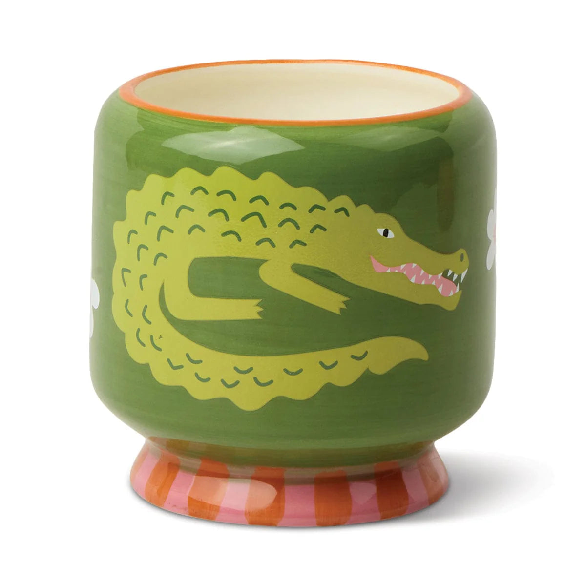 Paddywax Adopo Crocodile Bougie parfumée dans pot en céramique