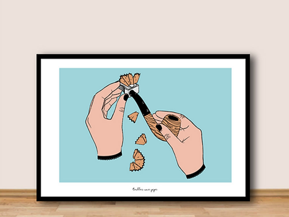 Tailler une pipe - Affiche A3 - Palm Illustration