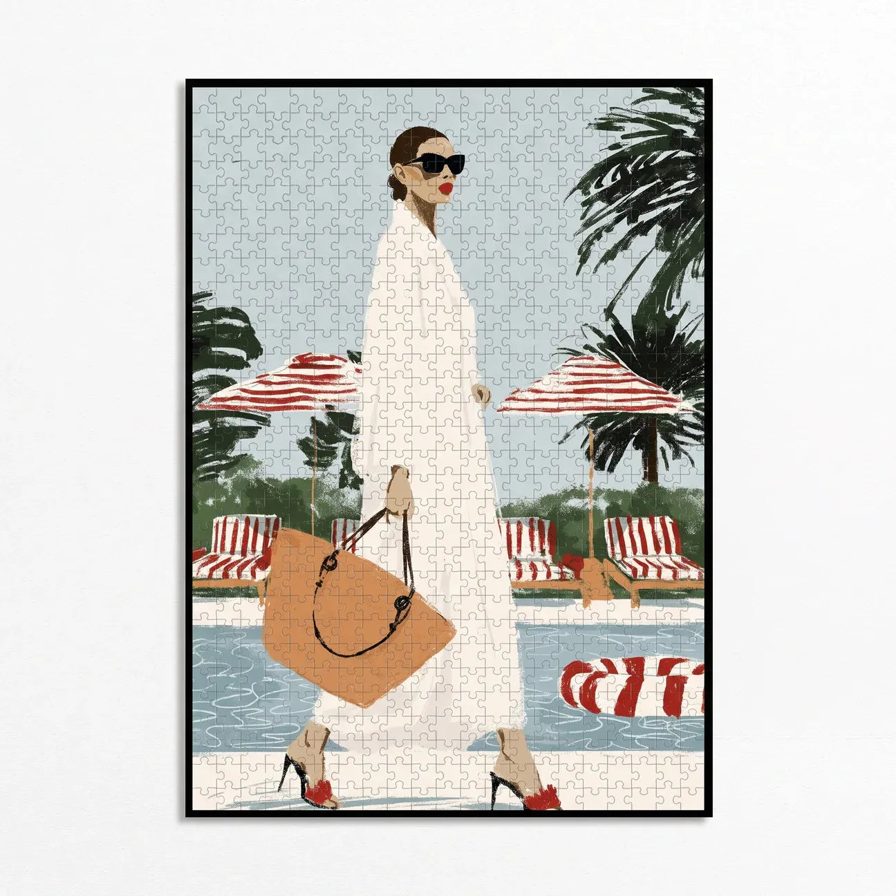 Puzzle 1000 pièces "Out Of Office" terminé et encadré