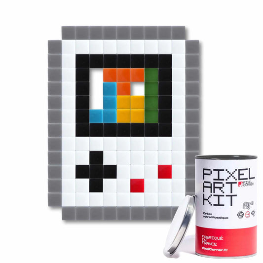 Mosaïque Boygame pixel art représentant une gameboy par Pixel Corner