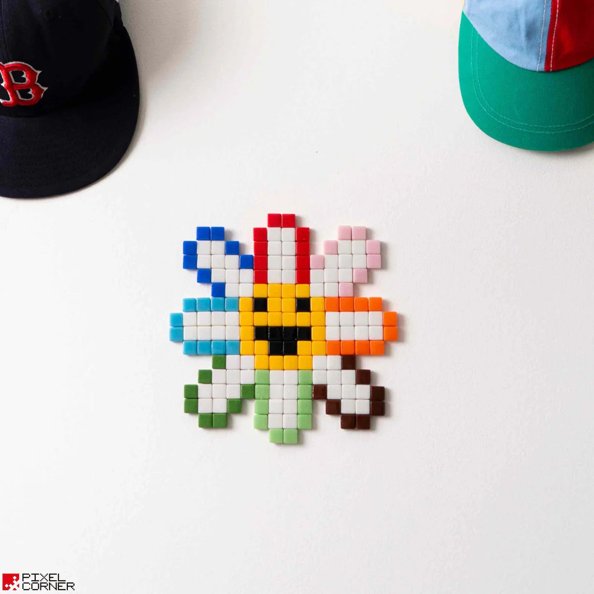 Mosaïque Flower Power pixel art kit - Pixel Corner