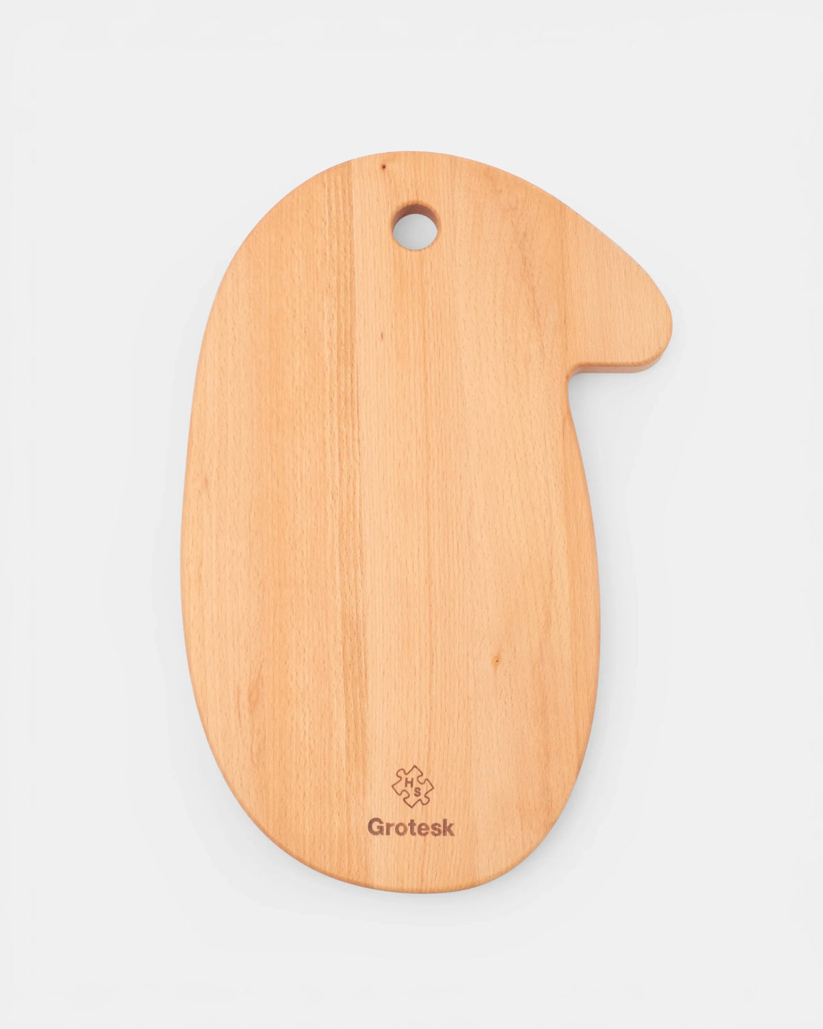 Cheese Head AOC01, planche en bois de hêtre découpée en forme de visage par Grotesk pour Home Studyo