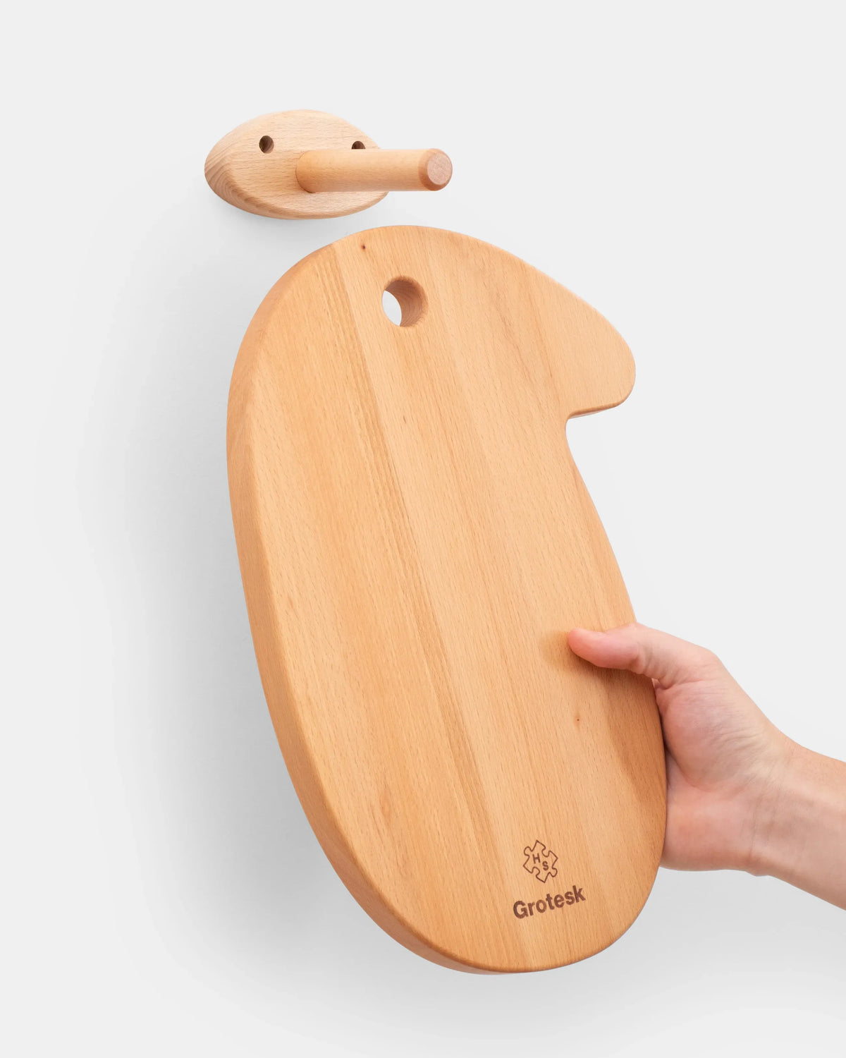 Cheese Head AOC01, planche en bois par avec support mural