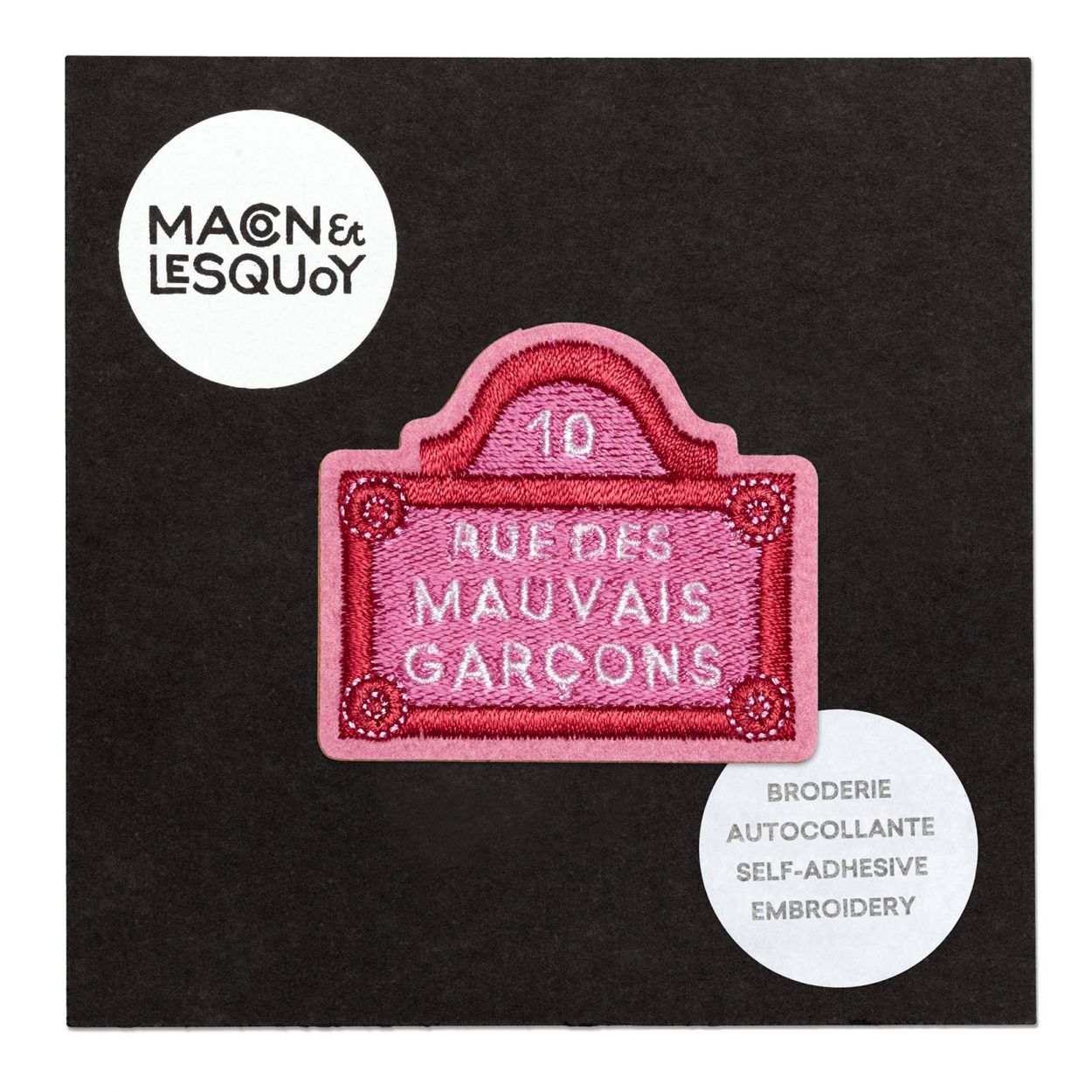 Plaque Mauvais Garçons - Ecusson Brodés Main - Macon&Lesquoy