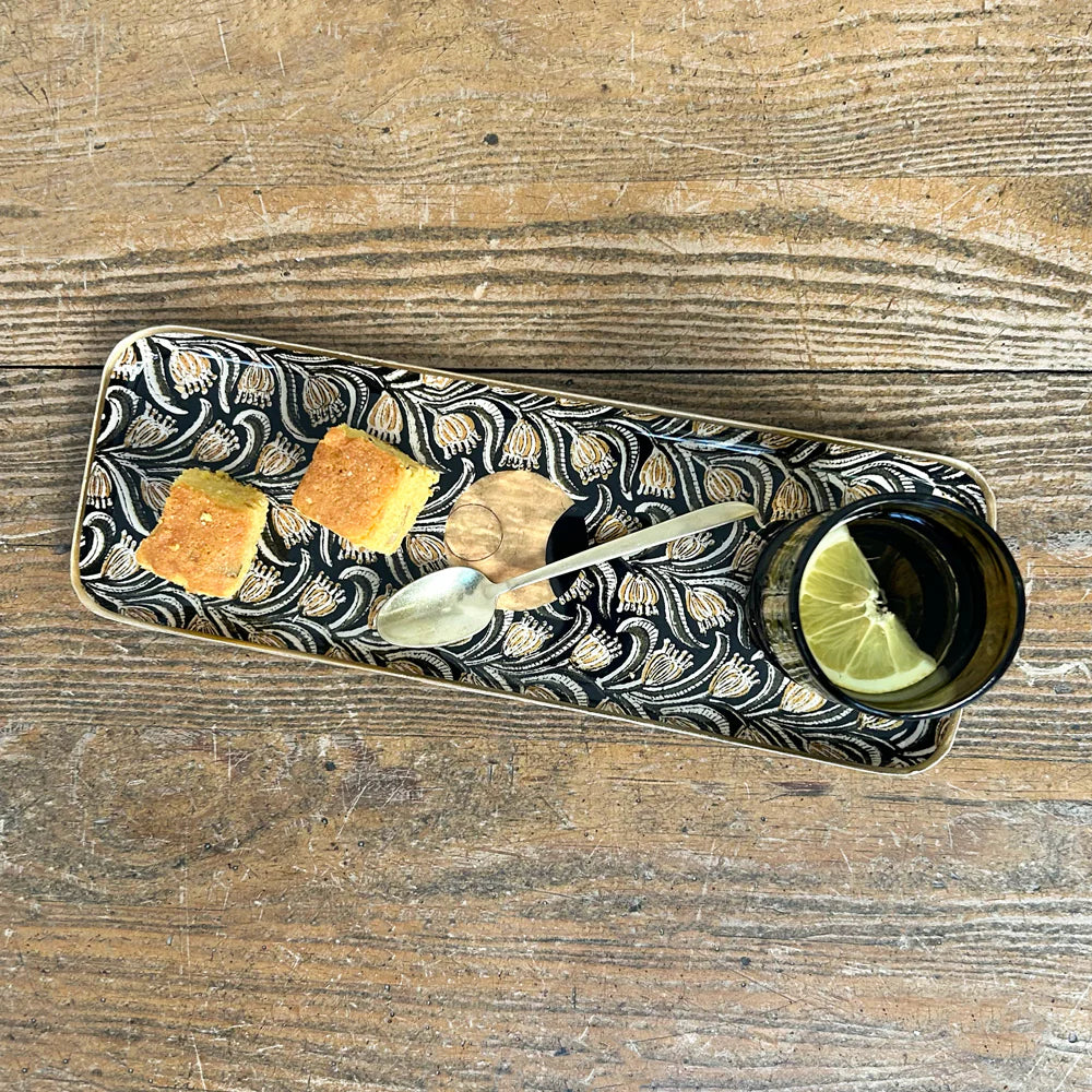 Albizia - Plateau Duo en aluminium emaillé - Boncoeurs