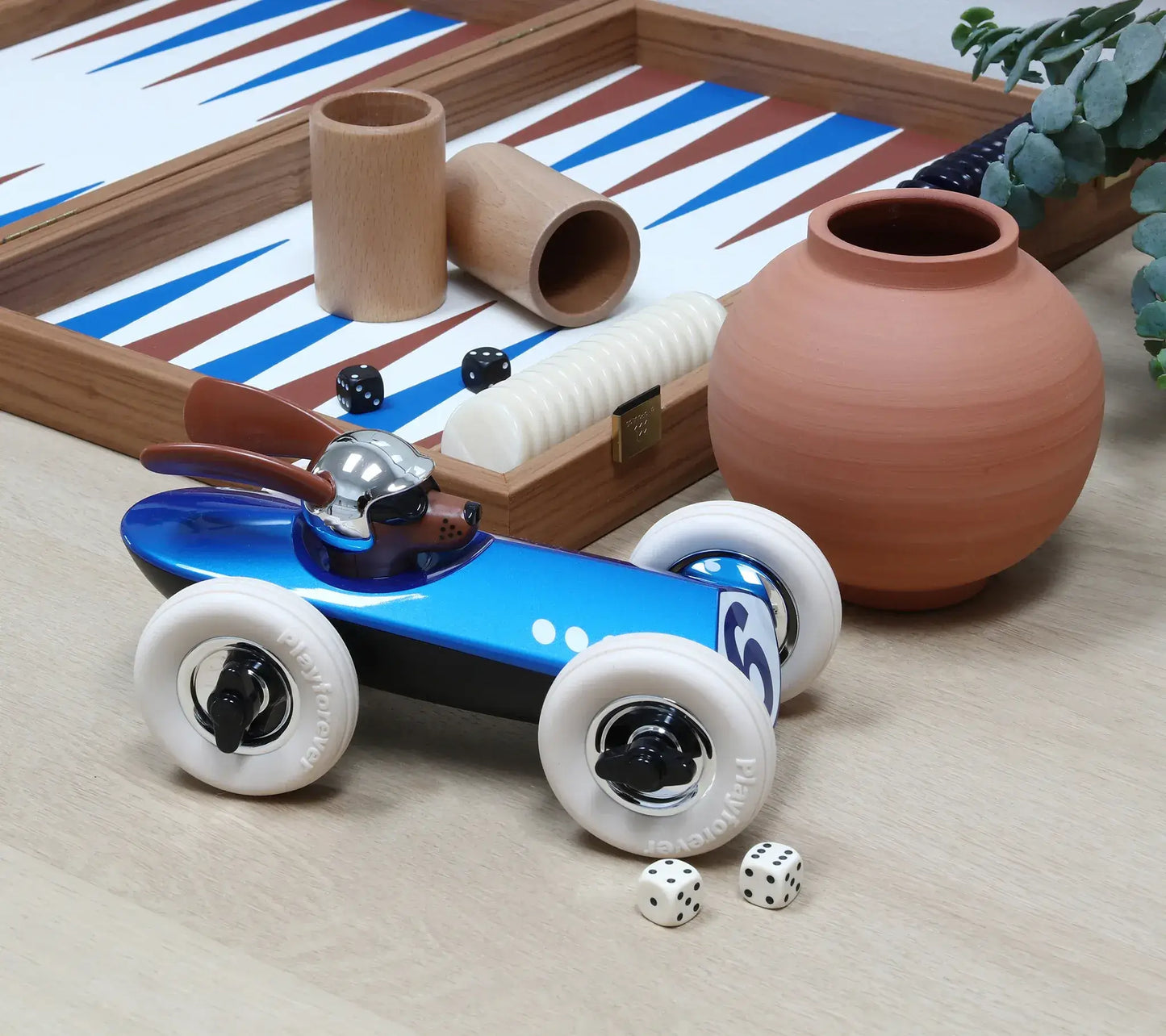 Voiture miniature Playforever Rufus Bertie bleue objet design