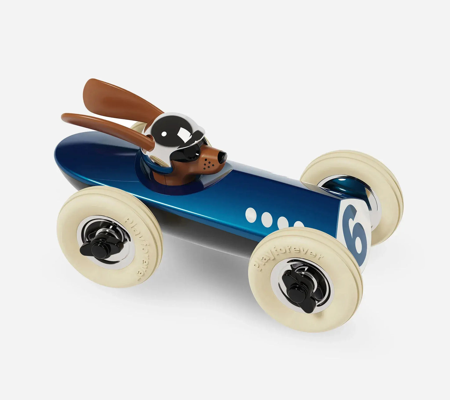 Voiture miniature Playforever Rufus Bertie bleu vue 3/4
