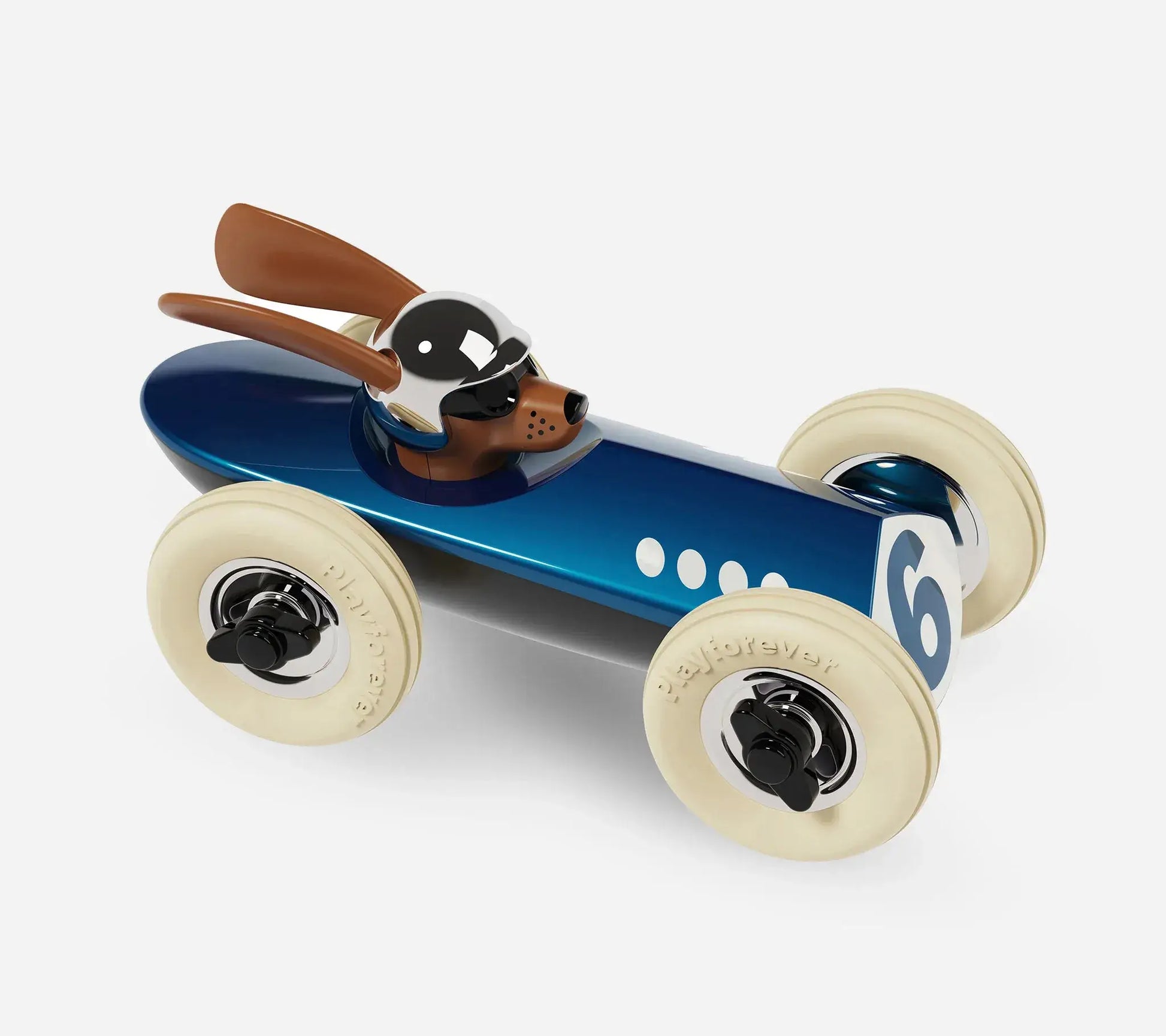 Voiture miniature Playforever Rufus Bertie bleu vue 3/4
