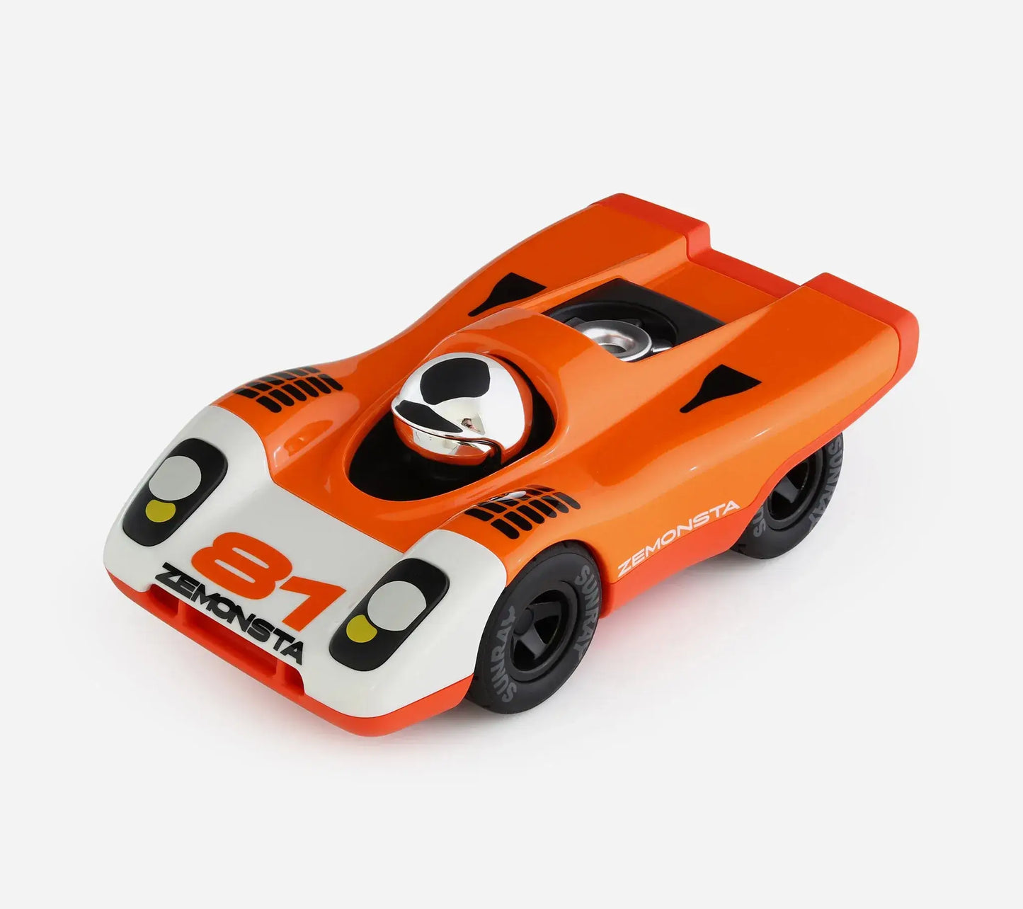 Voiture miniature Playforever Zemonsta Egon orange et blanche
