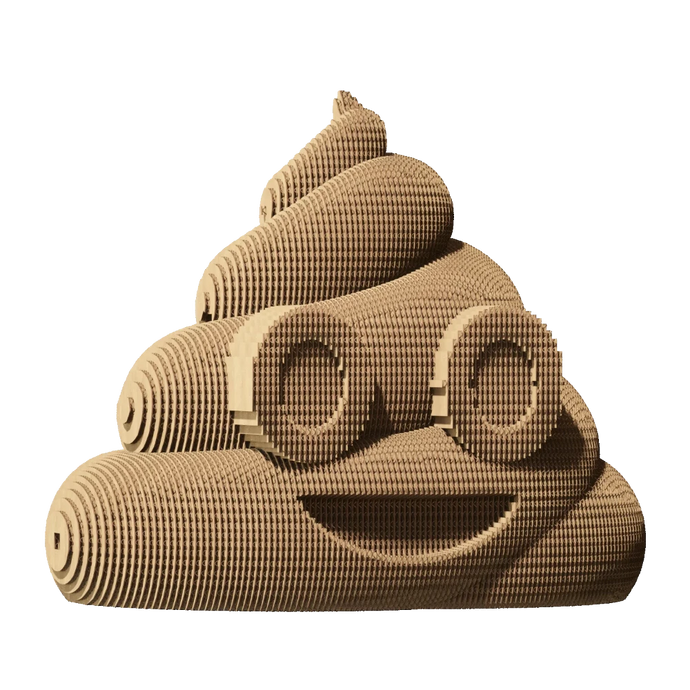 Poop - Puzzle Carton 3D à assembler - Cartonic